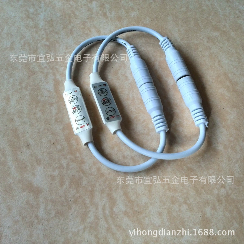 Фабрика прямой одноцветной вспышки кнопки мини-контроллер два конца из DC головы хвост карты линии 4V 6A контроллер