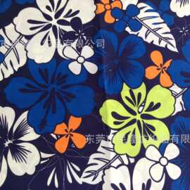 印花布沙滩裤套装夏威夷风格椰树花海滩风热带雨林时装面布料