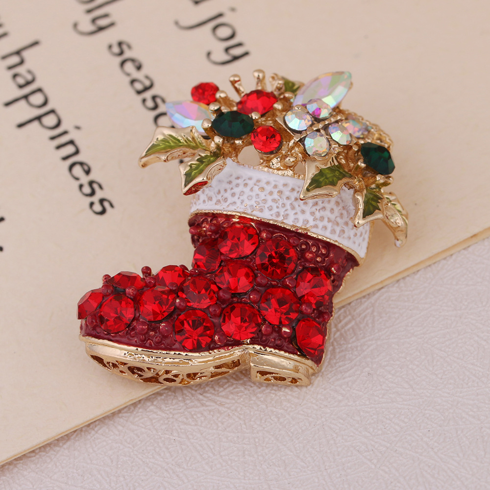 Alloy Material Christmas Festival Boots Pattern Cute Pin Boots Alloy Women's Brooches