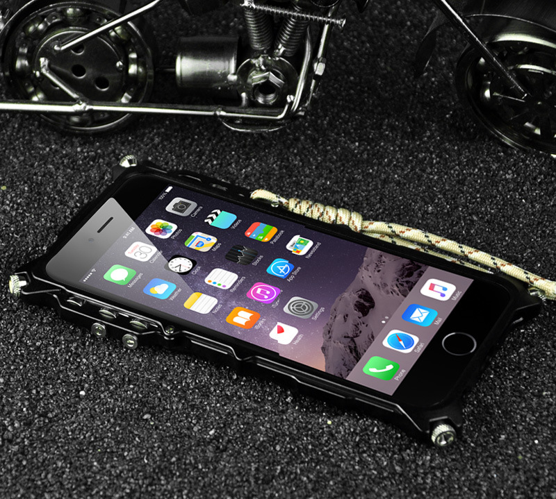 SIMON Mechanical Arm Skull Punk Premium Aluminum Metal Bumper Shockproof Case Cover for Apple iPhone 6S/6 & iPhone 6S Plus