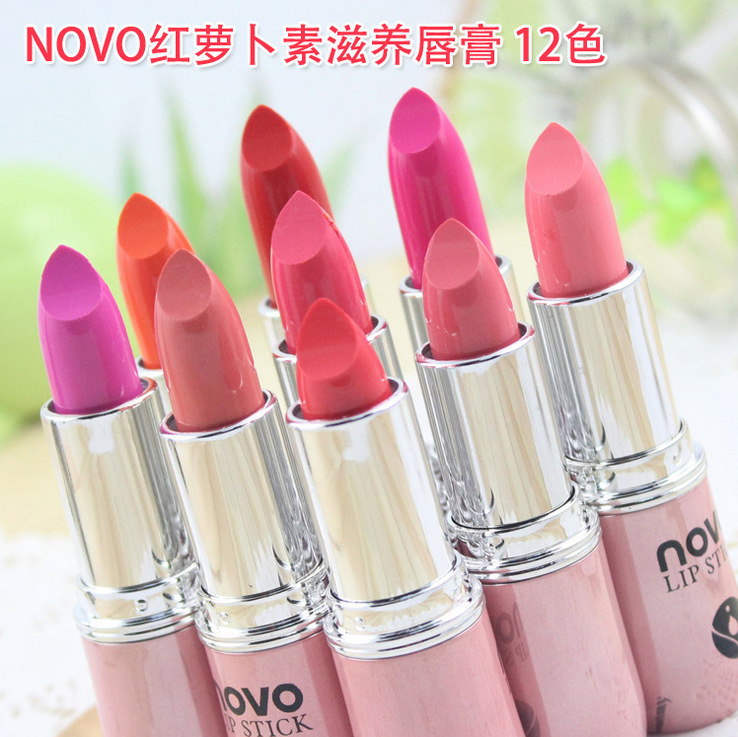 韓國愛莉 正品NOVO紅蘿卜素保濕唇膏枚紅色姨媽紅口紅 彩妝批發