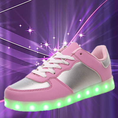 男女情侣荧光鞋七彩闪光鞋LED鞋潮流USB充电灯光鞋学生闪光潮鞋|ms