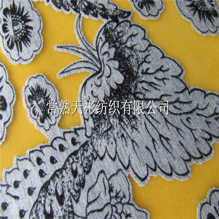 烧花面料 TR材质 空气层双层面料 女装服饰面料 流行元素