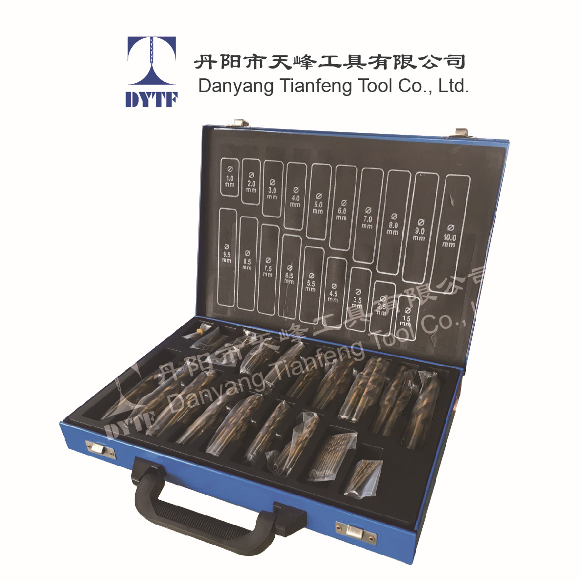 厂价直销 202PC 高速钢 镀钛 麻花钻 钻头 铁盒包装