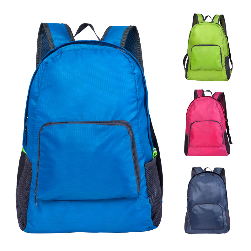 Printable logo Korean Edition Foldable Storage bag Backpack Female bag nylon travel Portable Backpack