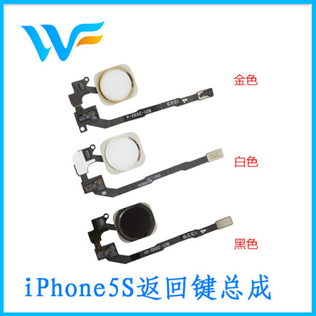 適用於iPhone 5S 返回鍵總成 Home鍵排線帶指紋識別三色 真機測試工廠,批發,進口,代購