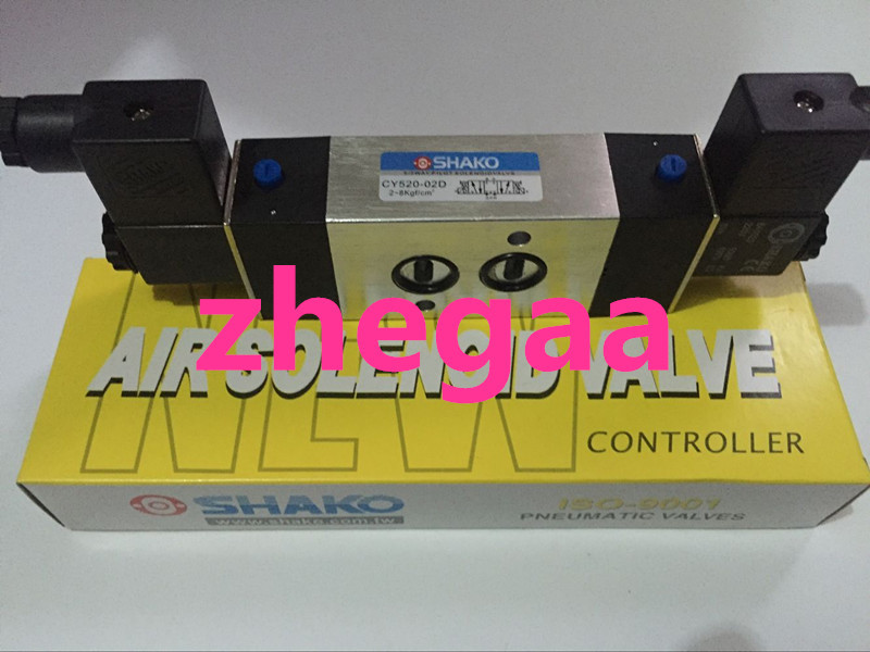SHAKO台湾新恭电磁阀CY520-02D 先导式换向阀AC220V DC24V
