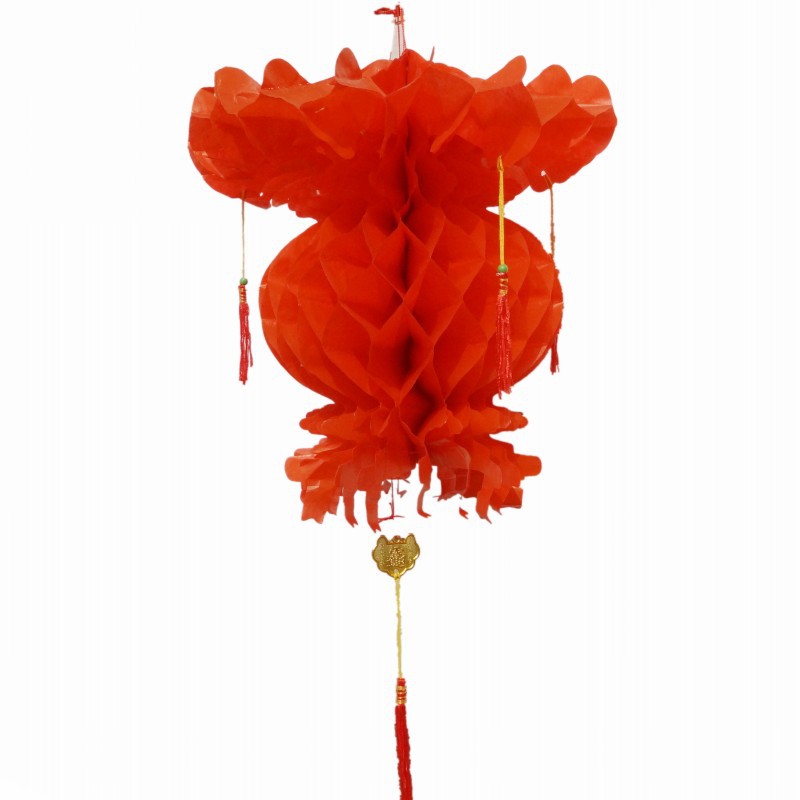 大紅塑料紙招財燈籠 蜂窩小紙燈籠 中秋 春節 國慶 婚慶裝飾燈籠