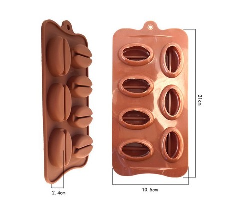 Supply silicone chocolate mold DIY baking production coffee bean mold oval