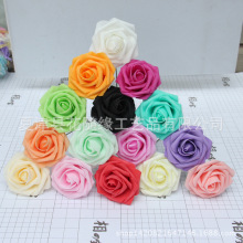 新品玫瑰花精制PE泡沫花染色圓玫瑰仿真花