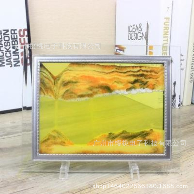热卖3D动态沙漏沙画创意工艺品沙画客厅家居装饰品抽象流沙画礼品