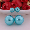 Classic double-sided earrings from pearl, European style, wholesale