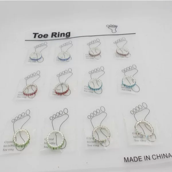 New Korean style jewelry fashion jewelry claw chain rhinestone elastic foot ring mixed color suit toe ring foot ring wholesale