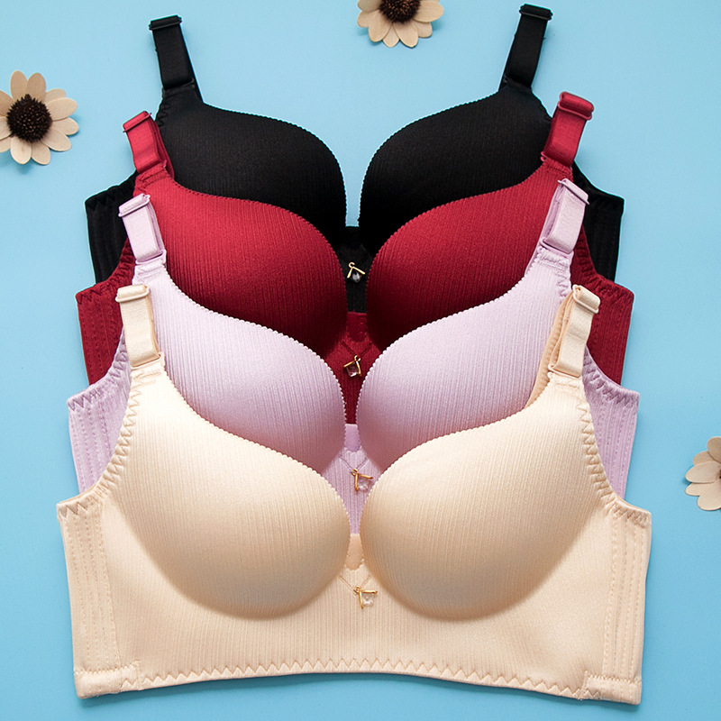 心房 新款拉丝内衣舒适聚拢升级按摩杯无钢圈调整型女士文胸  866