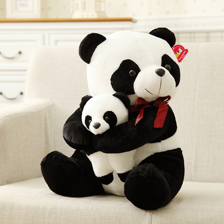 Nuevo padre-hijo Panda muñeca de peluche juguete abrazo Panda tamaño muñeca niño regalo de cumpleaños
