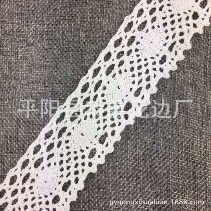 棉钩编花边