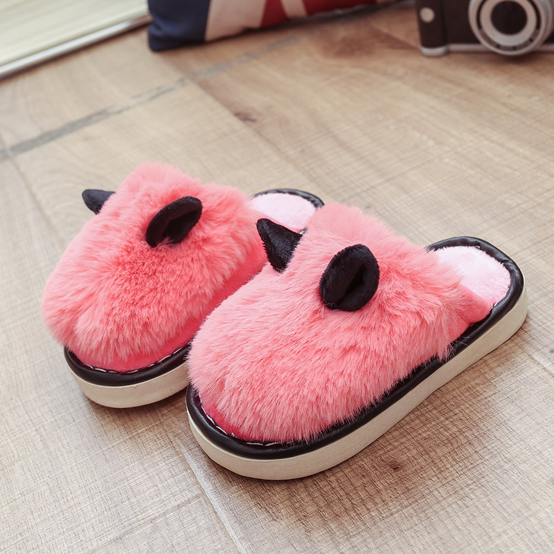 Pantoufles enfants en suède pour hiver - semelle caoutchouc - Ref 1014158 Image 27