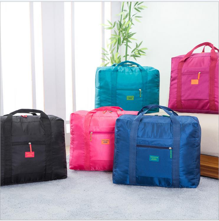 韩版防水尼龙折叠式旅行收纳包行李包收纳袋 提花包衣服整理袋|ms