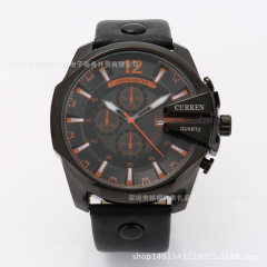 CURREN 8176 men's watch leather watch calendar watch sports waterproof quartz watch