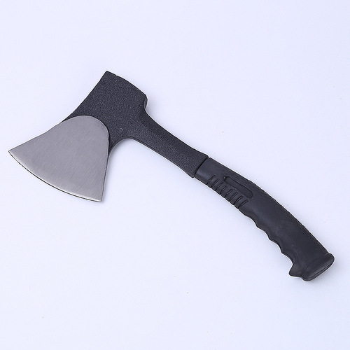 One-piece camping ax, plastic-coated non-shaking hand ax, outdoor self-rescue camping hand ax, ax