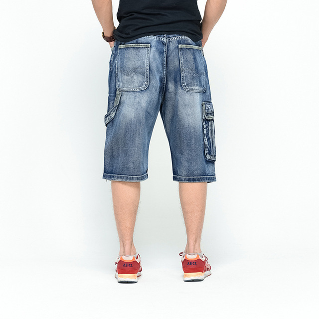 059-1 quần jean nam nhiều túi giản dị cắt quần hip-hop lỏng lẻo để tăng quần ván trượt Quần nhiều túi