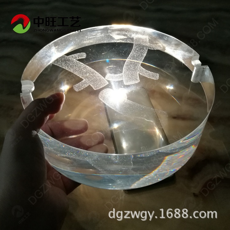 透明亚克力内雕加工 有机玻璃立体logo图案雕刻加工 3D雕刻打印