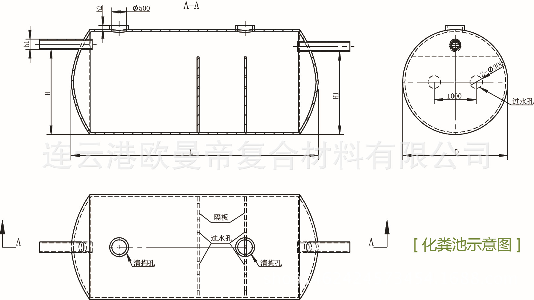 玻璃钢化粪池示意图2