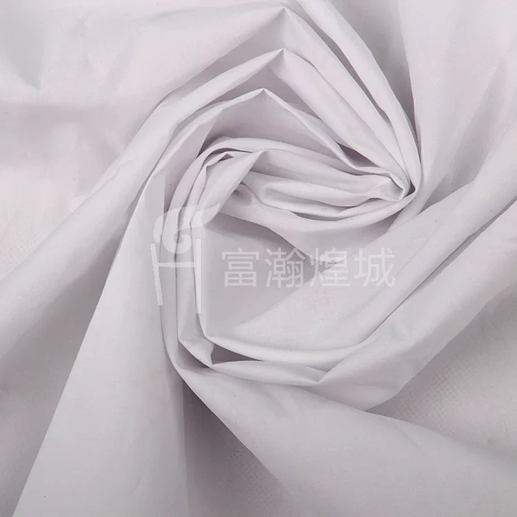 In-stock supply 40*40 bleached fabric, imitation Tencel process poplin high-density fabric for clothing with plain weave