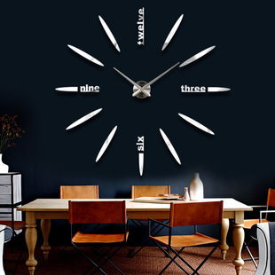Super Size Creative DIY Wall Clock Distinctive Art Fashion 3D Wall Clock Living Room Creative Clock Wall Sticker Clock