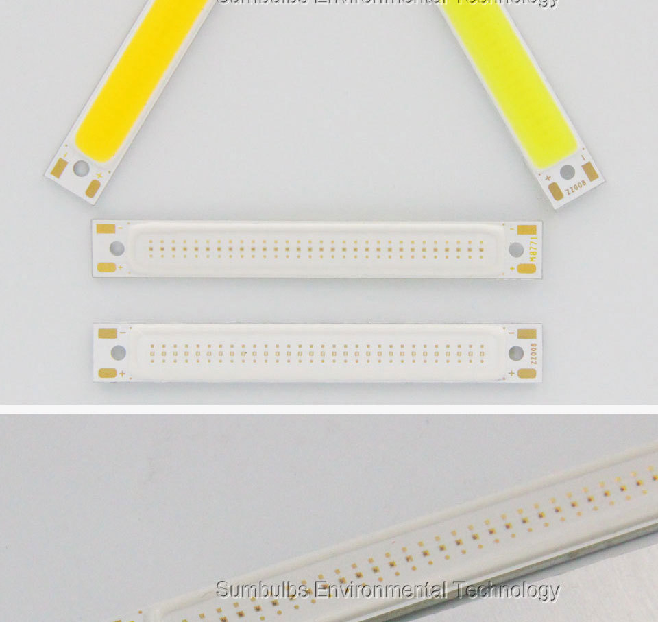 6008暖红白蓝色LED COB灯条1W 3W