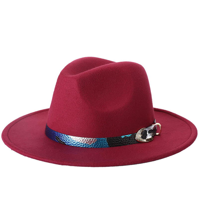 2020 primavera nuevo estilo europeo y americano de lana Jazz sombrero de moda sombrero de las mujeres sombrero de copa fábrica directa de una sola pieza entrega