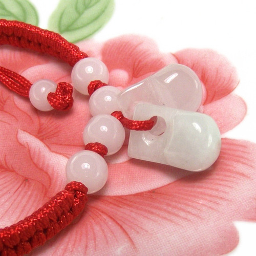 Natural Jade Red Rope Bracelet, Zodiac Year Red Rope Bracelet, Hand-knitted, Street Stall Best Selling Small Jewelry