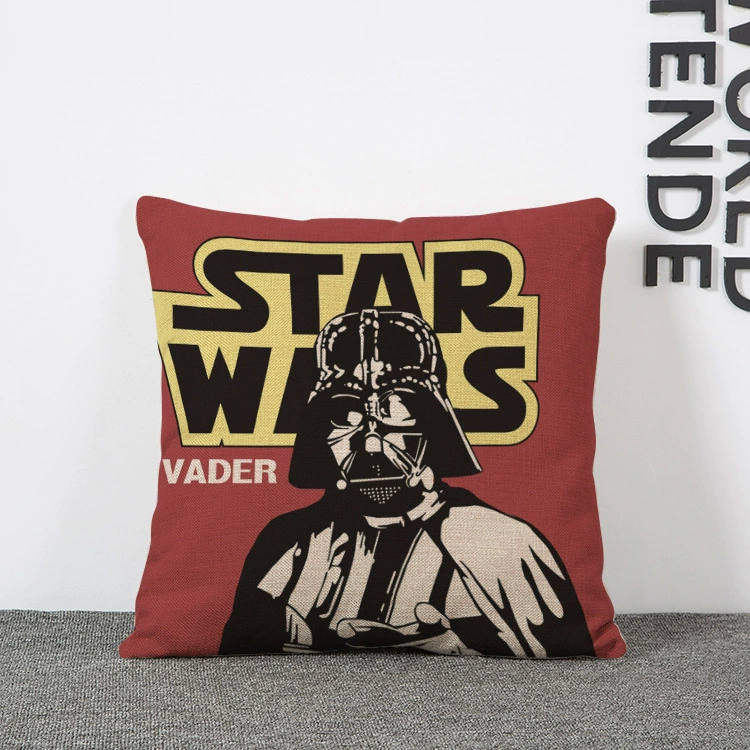Star Wars Painted Star Wars imitation hemp pillow, anime pillow, pillow cushion waist cushion core