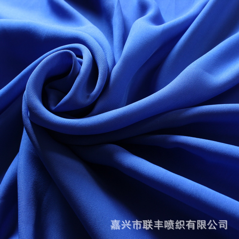 chiffon雪纺宝蓝75D高捻雪纺 仿真丝优质女装连衣裙时装婚纱面料