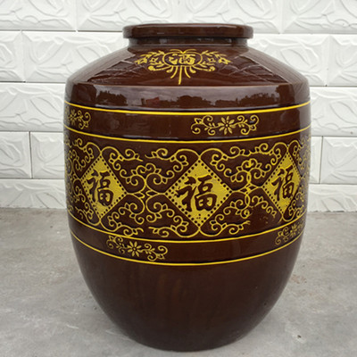 特价四川无铅土陶酒坛窑藏酒缸酿酒坛里无釉存储花红釉酒坛100斤