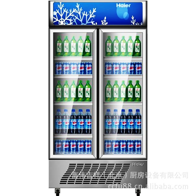 海尔SC-450G双门Haier保鲜柜超市饮料展示柜酒水冷藏冷柜商用设备