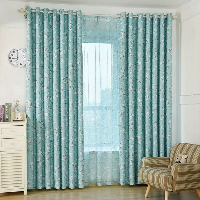 Черная шелковая шторы с принтом ткань curtains bed kapok гостиная спальня балкон занавес без разреза