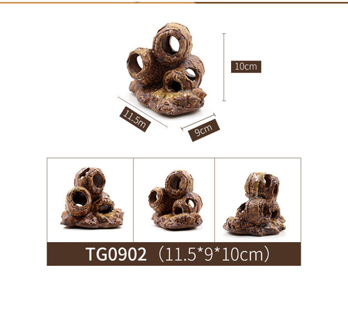 Aquarium clay pot ornaments, special-shaped landscaping decorations, fish tank ornamental shrimp cichlid shelter house, breeding fish nest