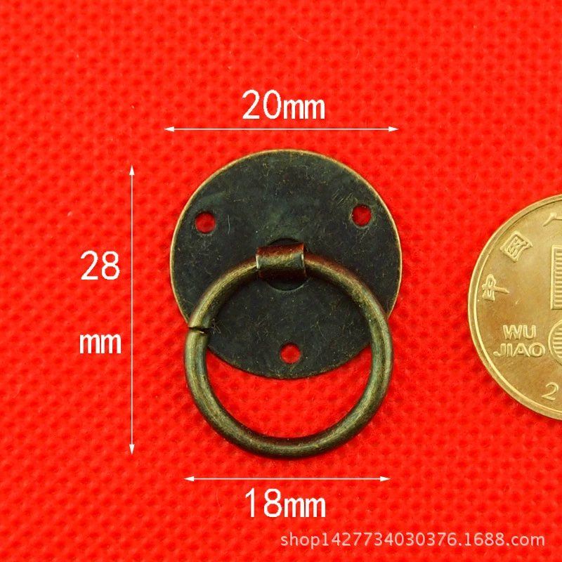 20 мм античная маленькая ручка коробка ящик ручка кольцо Ручка Железная ручка бронзовая ручка Подарочная коробка ручка
