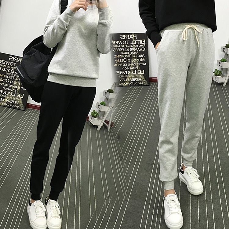 Spring and autumn season new pattern Korean Edition Sweatpants Feet trousers Large Show thin sweatpants  leisure time Haren pants