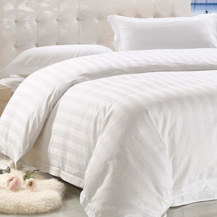 Hotel rooms Hotel linen polyester-cotton blend encryption a centimeter Duantiao hotel Bedding set