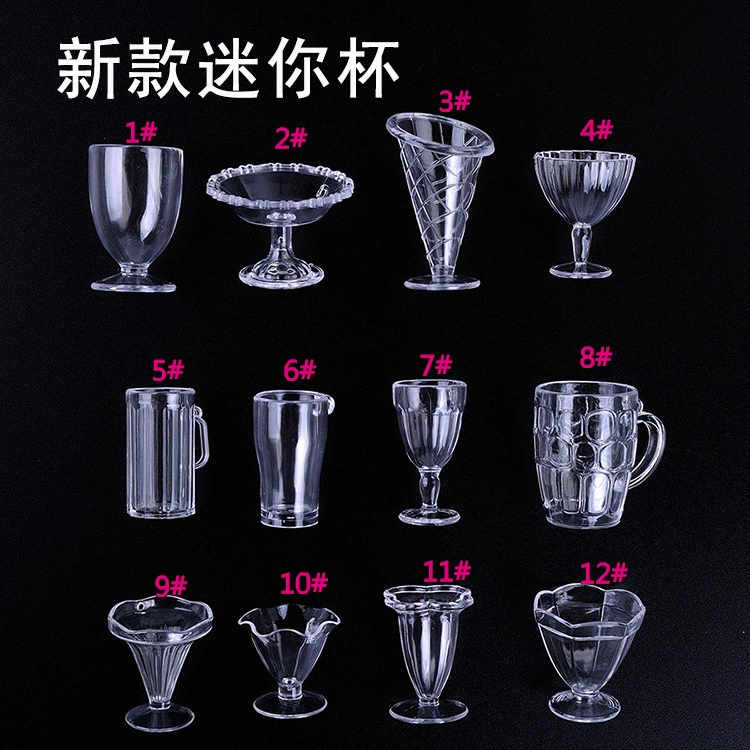 Глиняная посуда Прозрачный Mini 12 Sundai Cup Симпатичный Кубок Мороженое Земля аксессуары