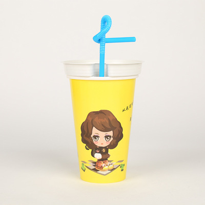 厂家免费设计创意韩国牛排杯印刷LOGO定做一次性鸡排杯广告纸杯