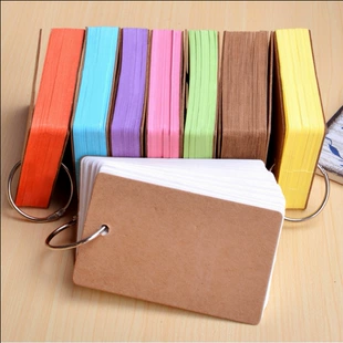 Карты-слова Vocabulary Flash Cards, пронумерованные колец, 9×5.4 см, 50 страниц, Разноцветные обложки