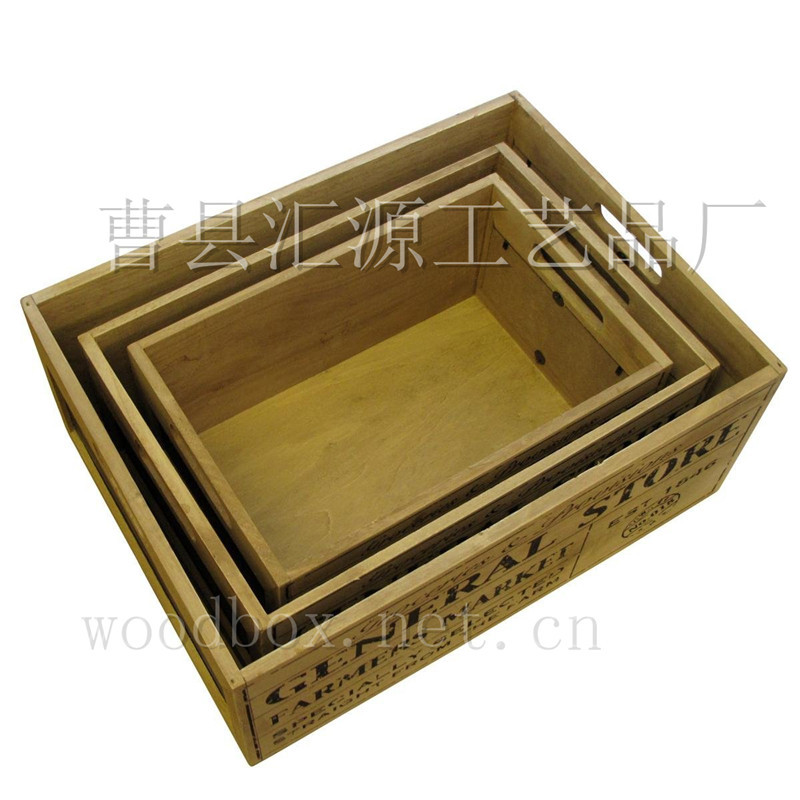 13 定做美式乡村出口套三带黑板印刷印字木质套装多功能收纳木