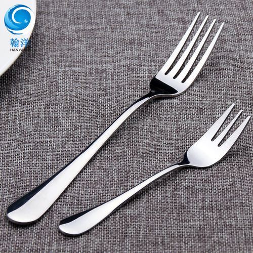 Stainless steel Western food fork Korean children's set small fruit fork dessert mooncake fork steak fork manufacturer wholesale