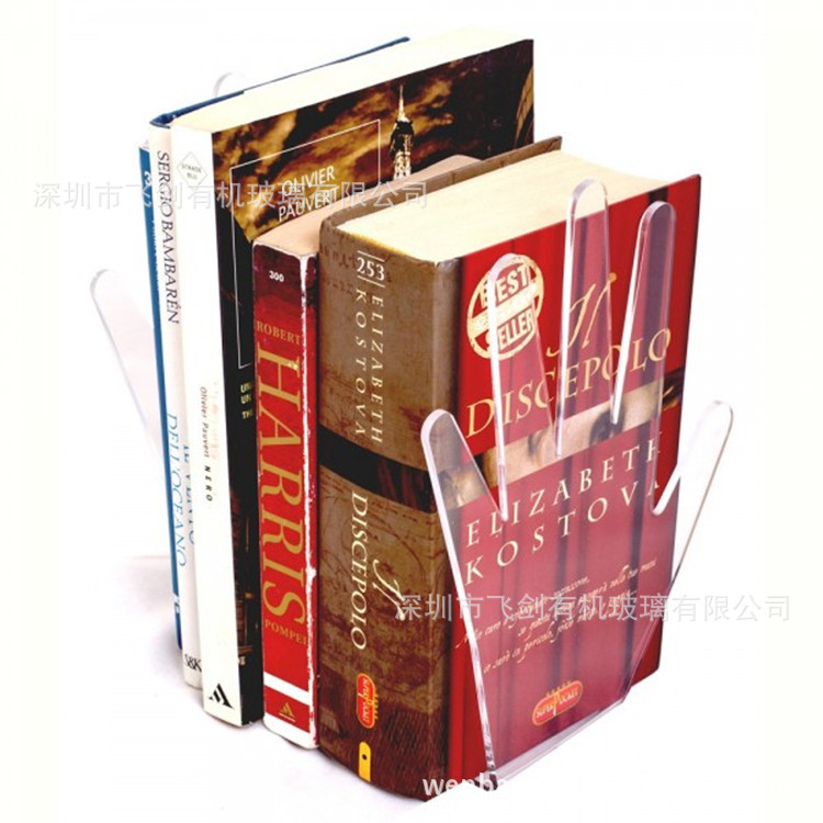 书立亚克力书架人手造型家居收纳架透明有机玻璃书报陈列架