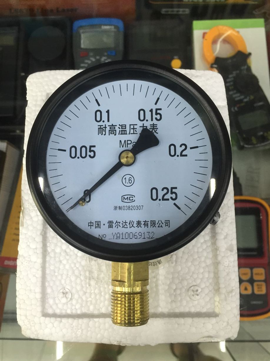 中国雷尔达 耐高温180度 压力表Y100-0.1 0.25 0.4 0.6 1 1.6 mpa