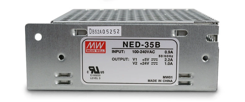 Оригинальный тайваньский блок питания Mingwei Shuang Road NED-35B 35W 5V, 0.5～4.0A 24V, 0.2～1.3A