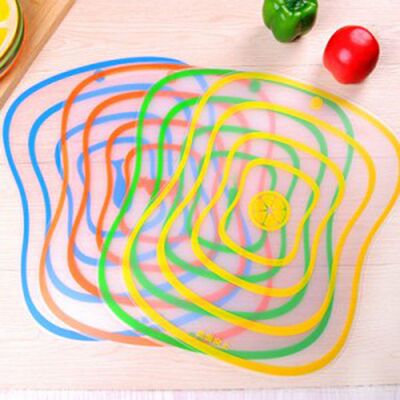 trumpet Plastic Fruit plate non-slip Flake transparent Vegetable board Antifungal Cutting board Fruit plate chopping block single